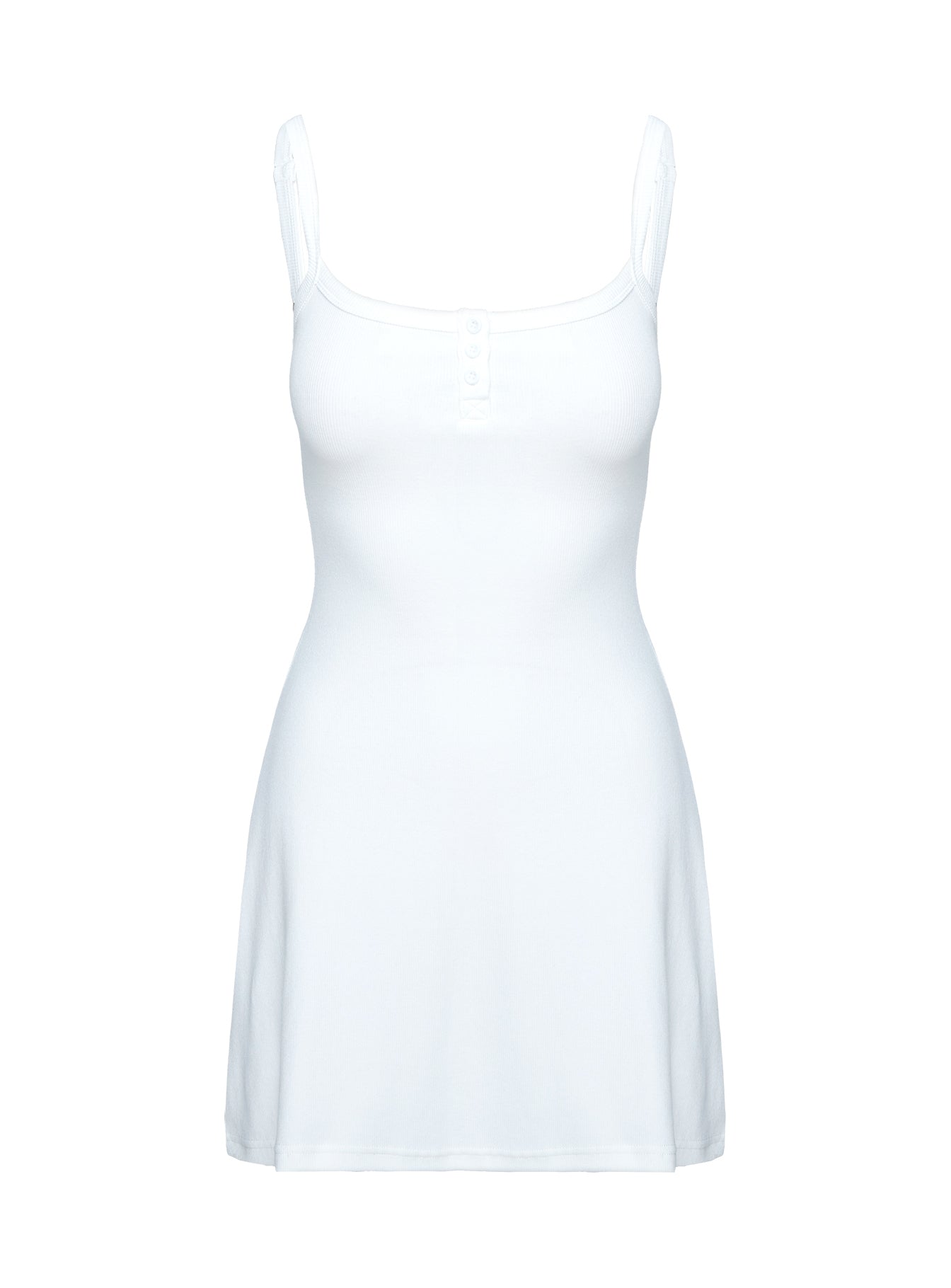 Baseline Rib Mini Dress White | Princess Polly Baseline Rib Mini Dress White | Princess Polly