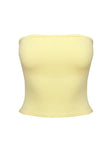 product Princess Polly Baseline Strapless Rib Top Yellow Sleeveless straight 