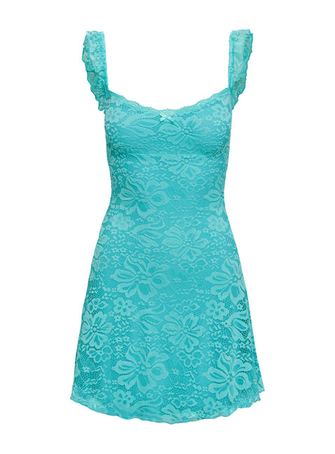 Beacall Mini Dress | Aqua | Womens | Princess Polly Lower Impact Beacall Mini Dress | Aqua | Womens | Princess Polly Lower Impact
