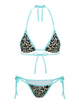 Bikini top leopard print, triangle style, tie fastening, removable padding Good stretch, fully lined  Princess Polly Lower Impact 