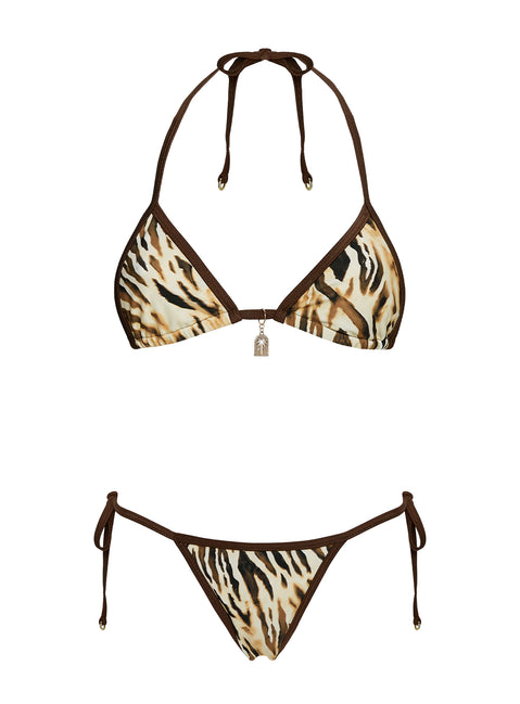 Beasley Tie Side Bikini Bottoms Tiger