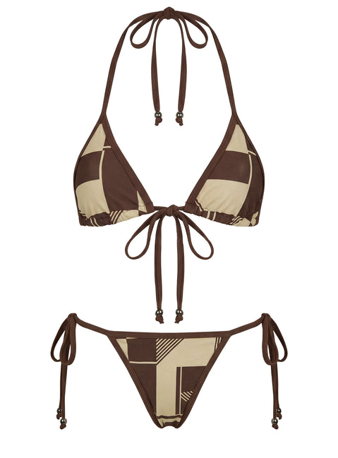 Beasley Tie Side Bikini Bottoms Yellow Geo