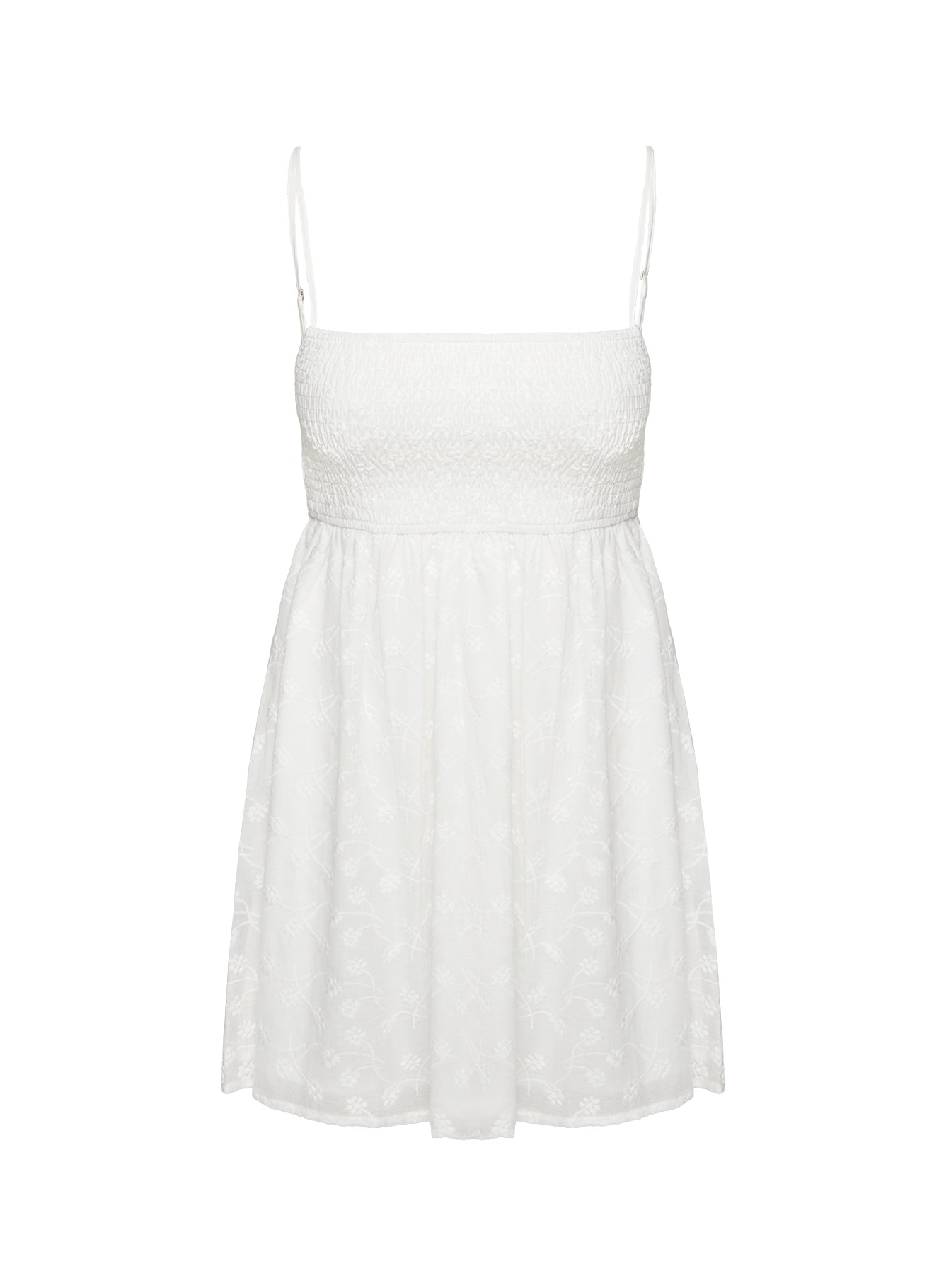 Casie Mini Dress White Square Neck 