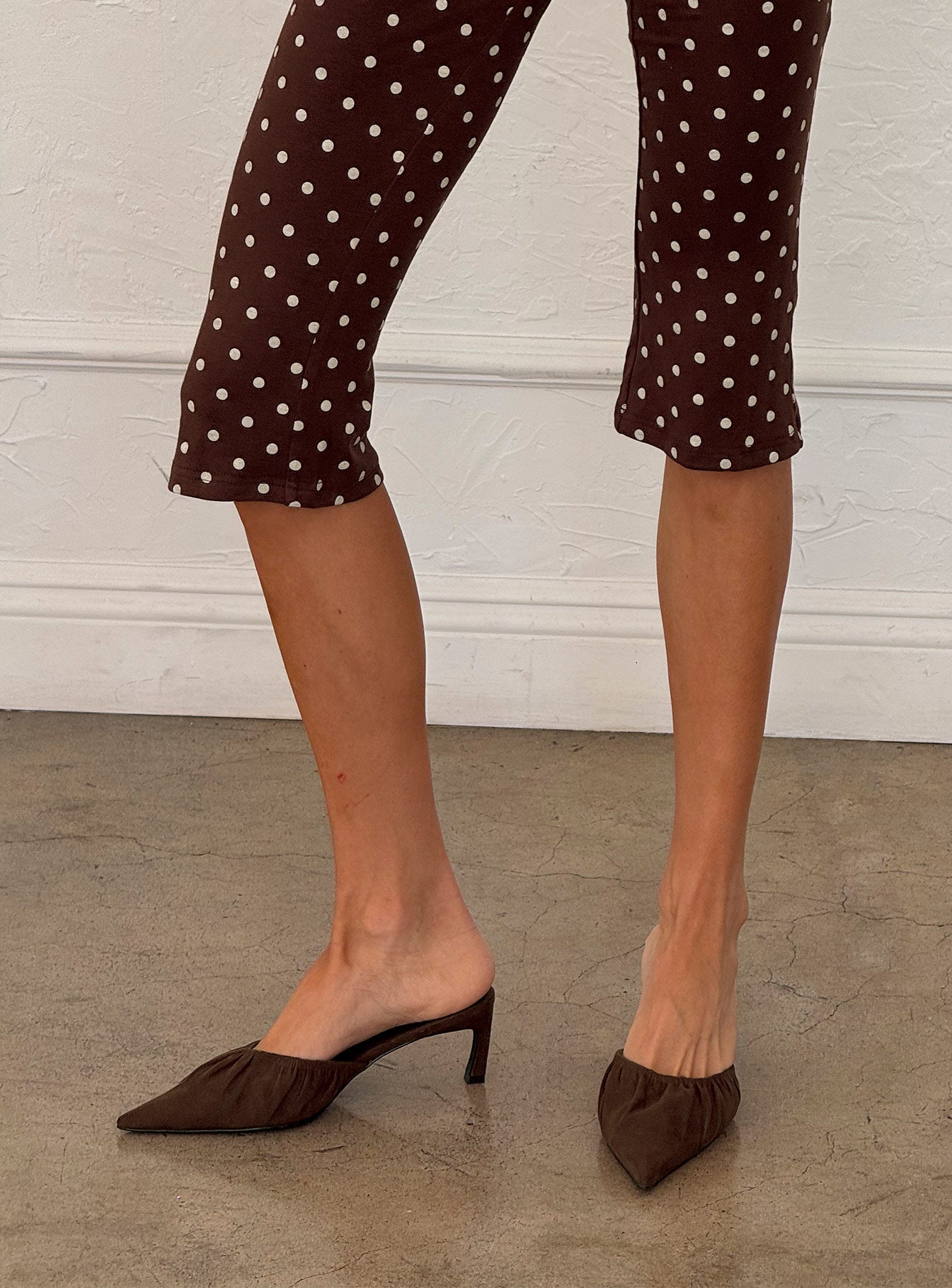 Admiration Pointed Toe Faux Suede Heels Brown | Princess Polly