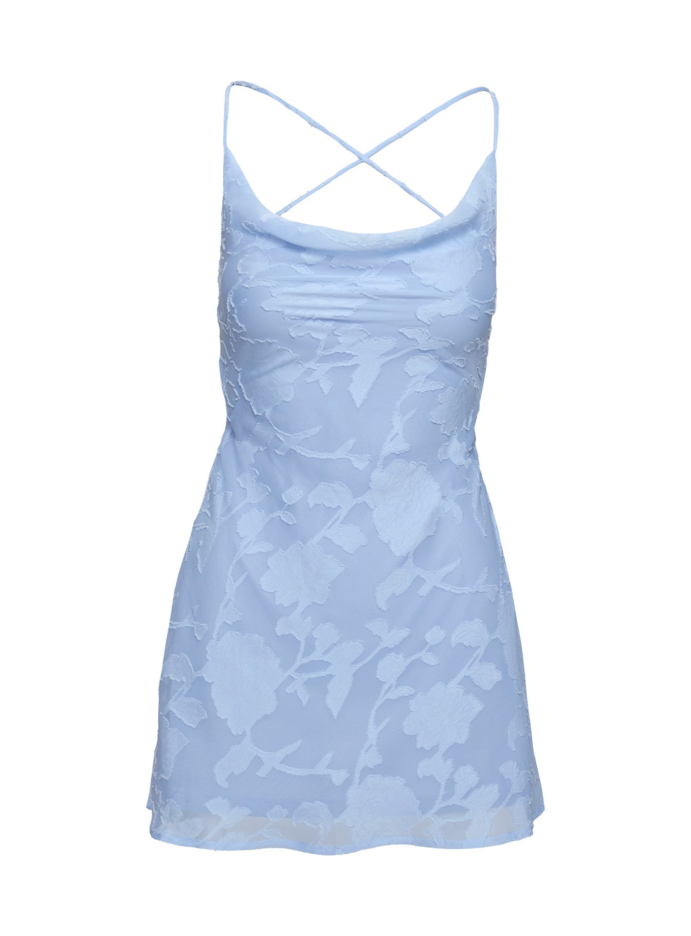 Celena Mini Dress | Light Blue Burnout | Womens | Princess Polly Celena Mini Dress | Light Blue Burnout | Womens | Princess Polly