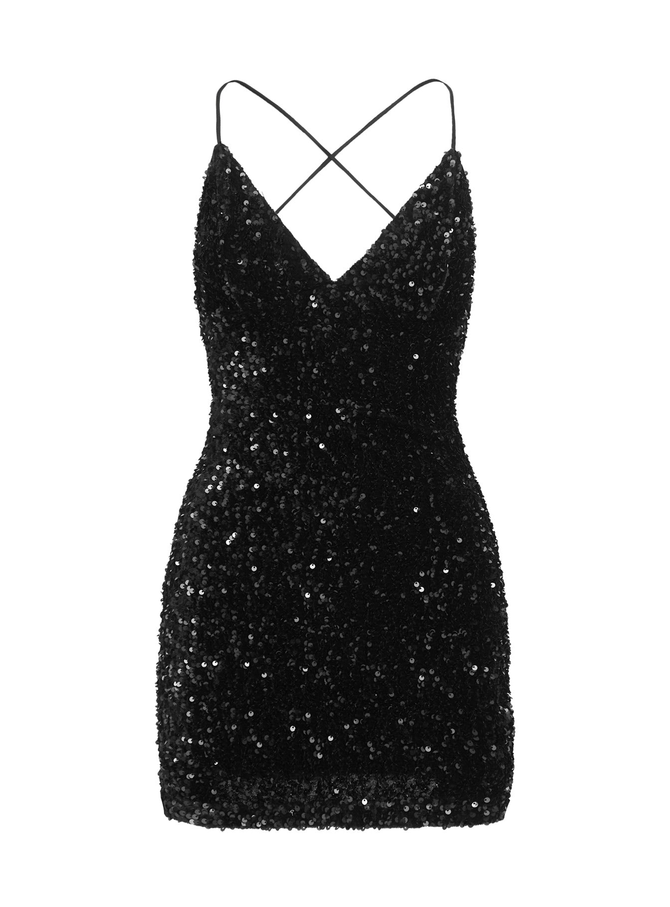 Charlette Sparkle Mini Dress Black | Princess Polly Charlette Sparkle Mini Dress Black | Princess Polly