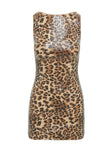 Cinematic Sequin Mini Dress Leopard