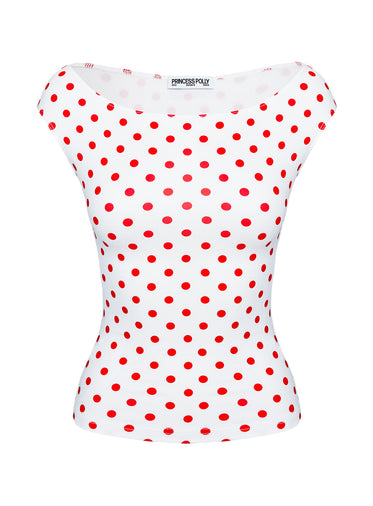 Cheirosa Off Shoulder Top White / Red