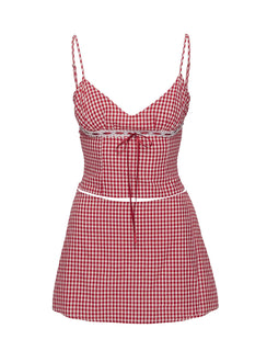 princess polly gingham dress Faubert Mini Dress Red Gingham