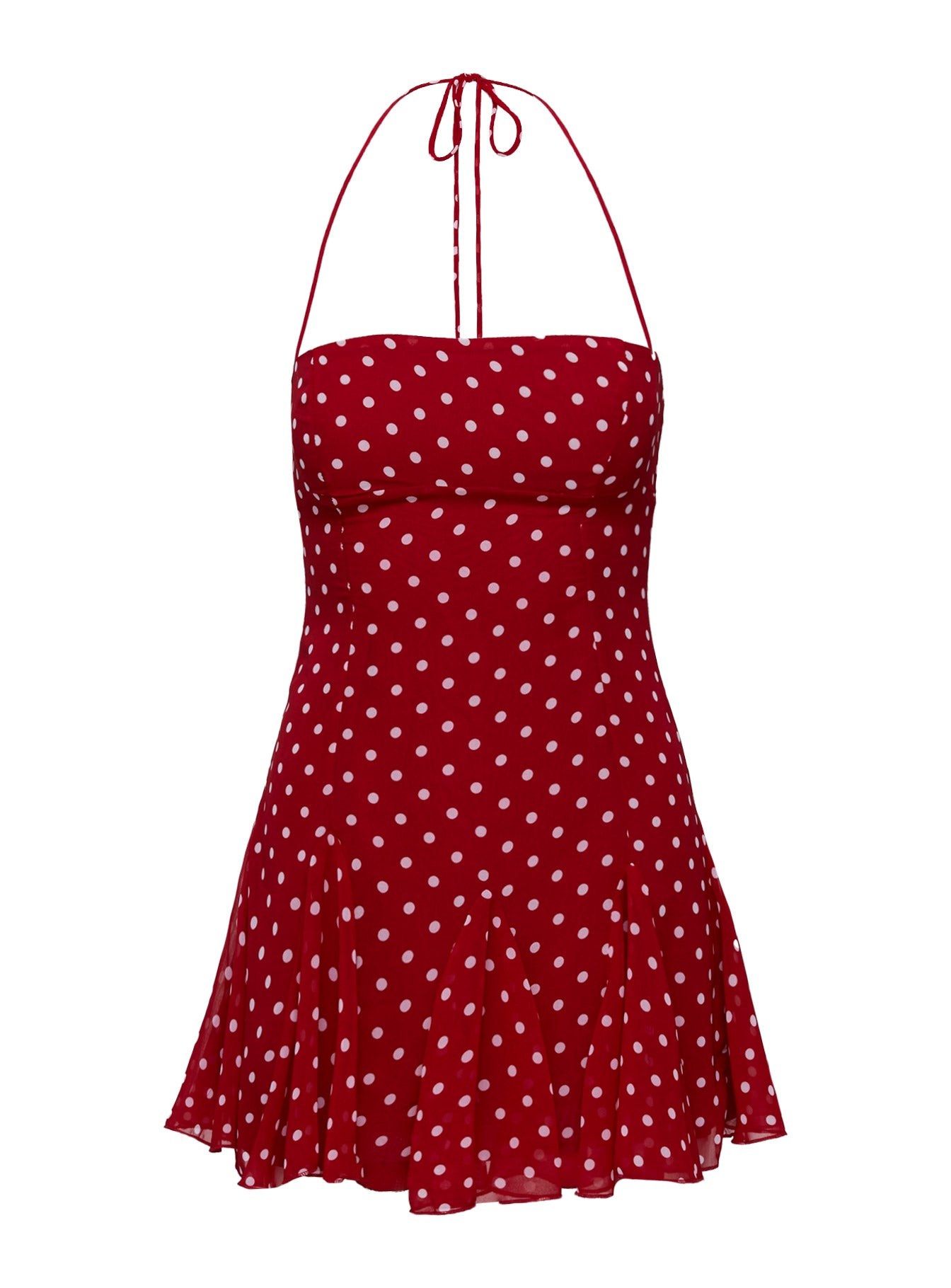 Delamere Mini Dress Red Polka Delamere Mini Dress Red Polka