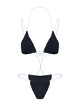 Desiree Triangle Bikini Top Black / White