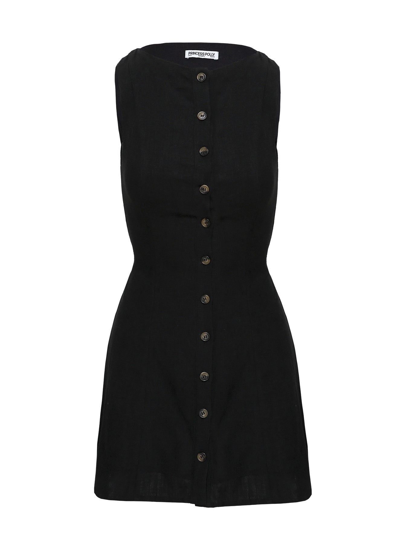 dollie linen mini dress Dollie Linen Mini Dress Black Petite