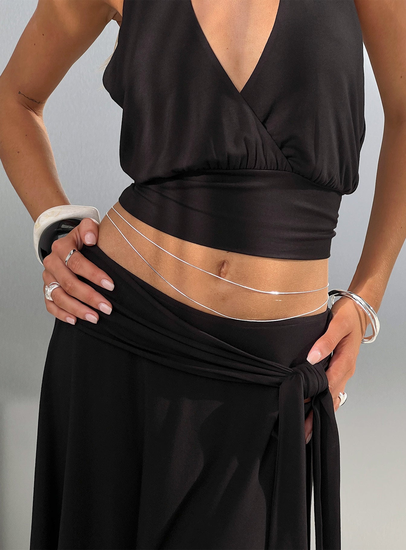 Dressed Up Dainty Chain Belt L | XL | Silver | Womens Dressed Up Dainty Chain Belt L | XL | Silver | Womens