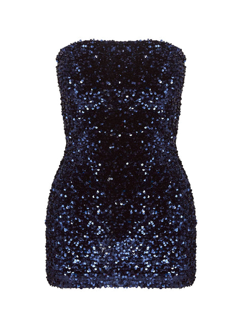Princess Polly womens Eldoni Strapless Mini Dress Navy Casual Dress
