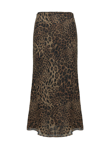 Eleganza Maxi Skirt Leopard Petite