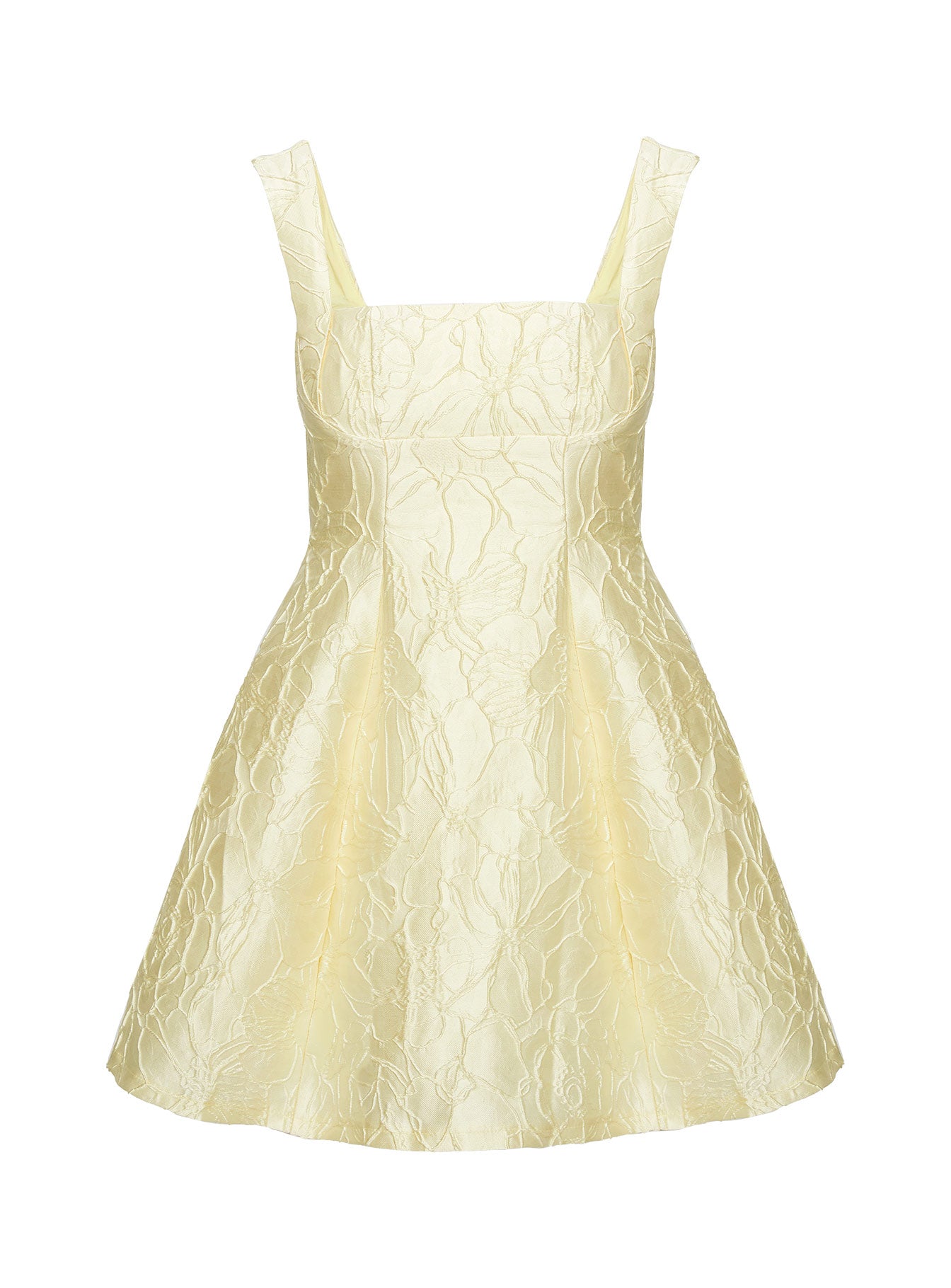 product Princess Polly Eloquent Mini Dress Light Yellow Square Neck 
