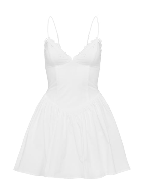 Emberleigh Flare Mini Dress White | Princess Polly Emberleigh Flare Mini Dress White | Princess Polly