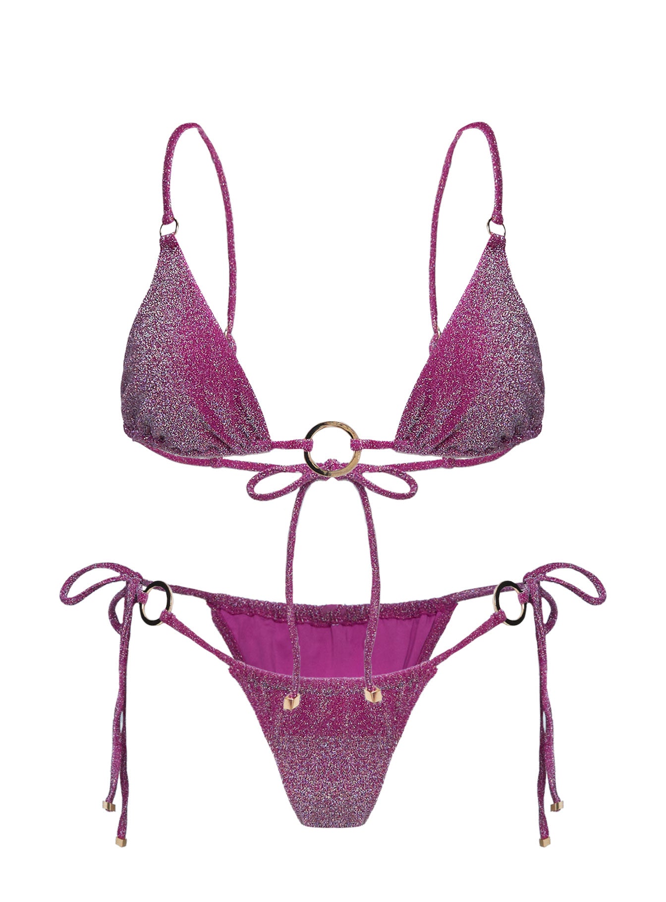 Entrancing Triangle Bikini Bottoms Purple