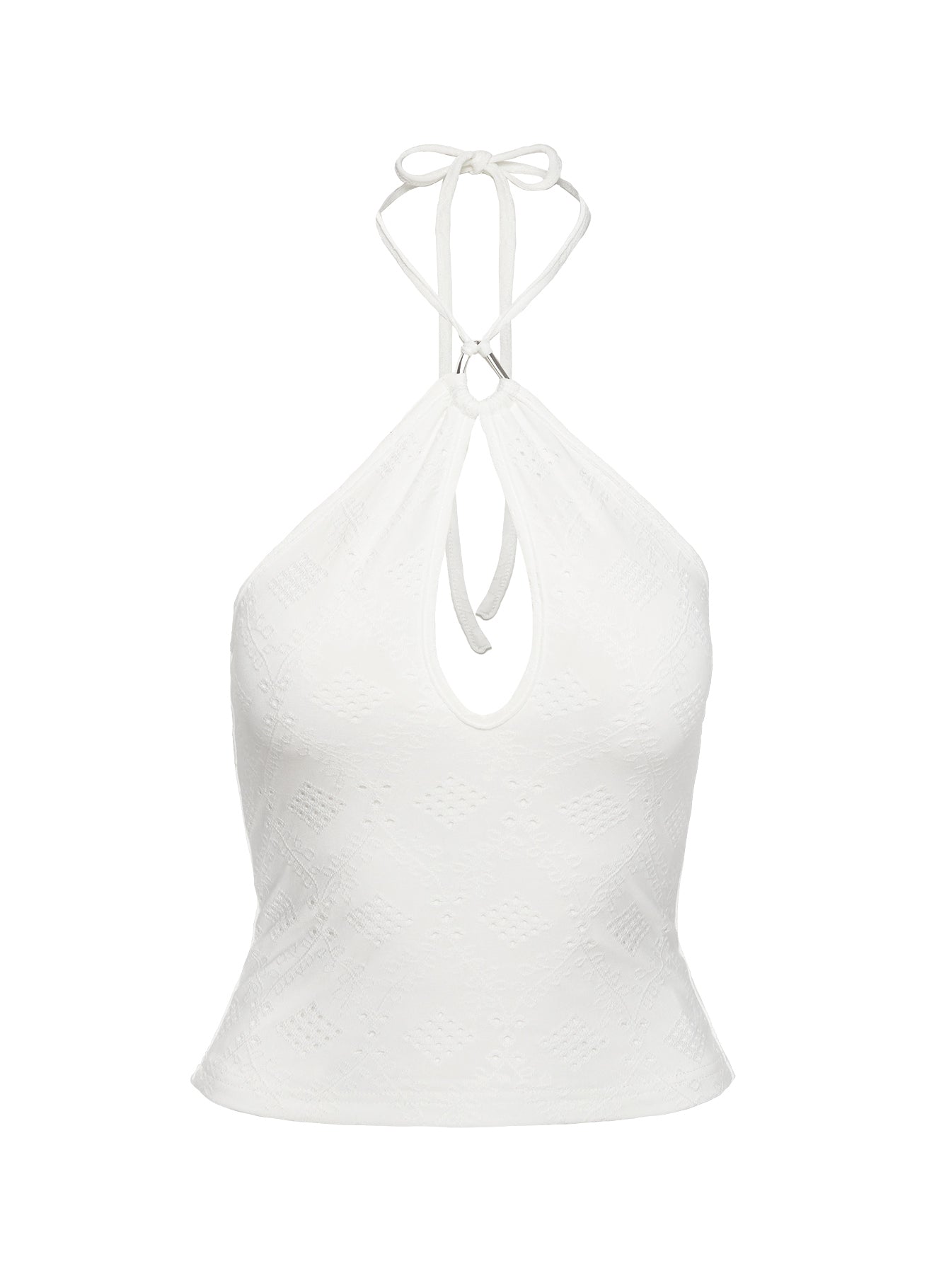product Princess Polly Esencia Top White Sleeveless Asymmetric Neckline 