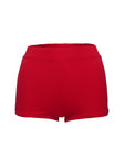 Ezrah Ribbed Shorts Red