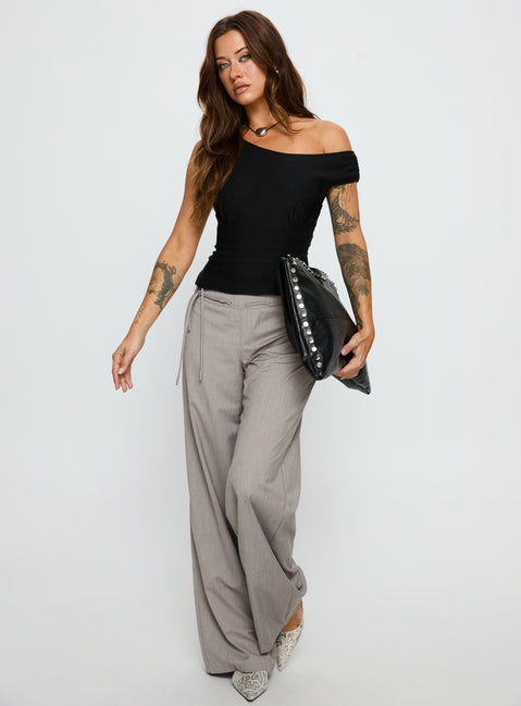 Emerey Off Shoulder Top Black