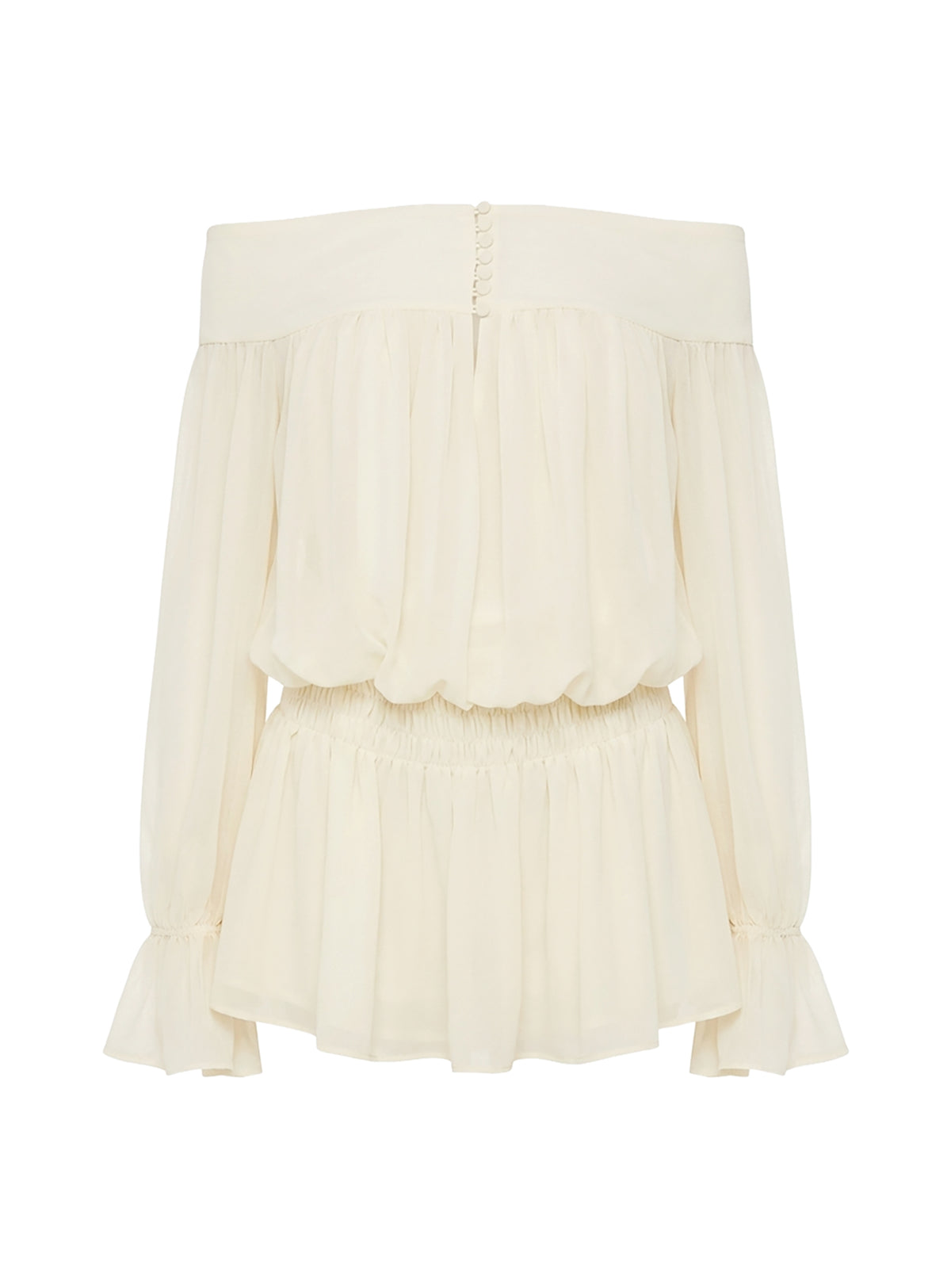 Annikah Off Shoulder Romper Cream