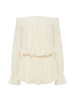 Annikah Off Shoulder Romper Cream