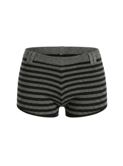 Asami Low Rise Micro Short Grey / Black Stripe