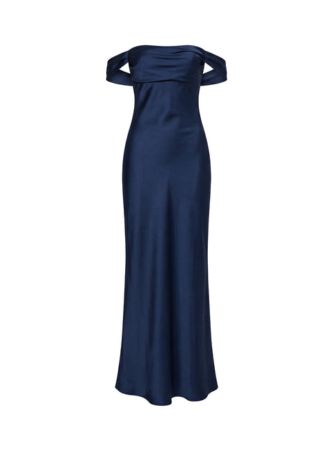 Azura Off The Shoulder Maxi Dress Navy | Princess Polly Azura Off The Shoulder Maxi Dress Navy | Princess Polly
