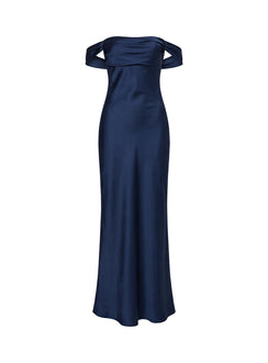 Azura Off The Shoulder Maxi Dress Navy