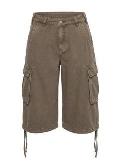 Hudsen Longline Cargo Shorts Khaki Tall