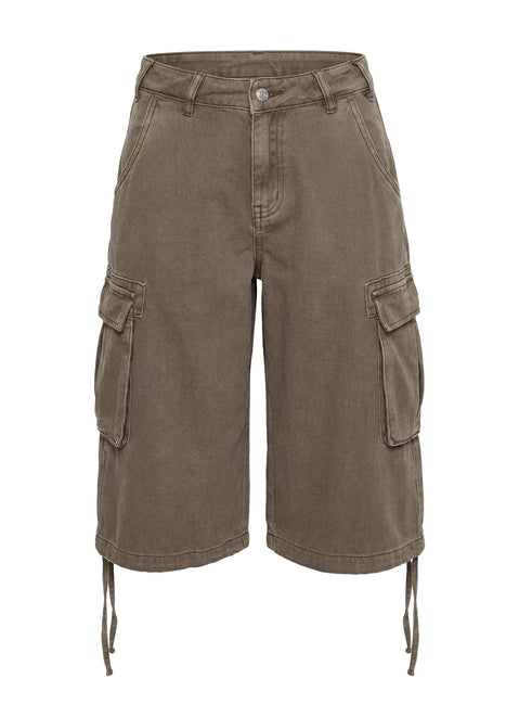 Hudsen Longline Cargo Shorts Khaki Petite