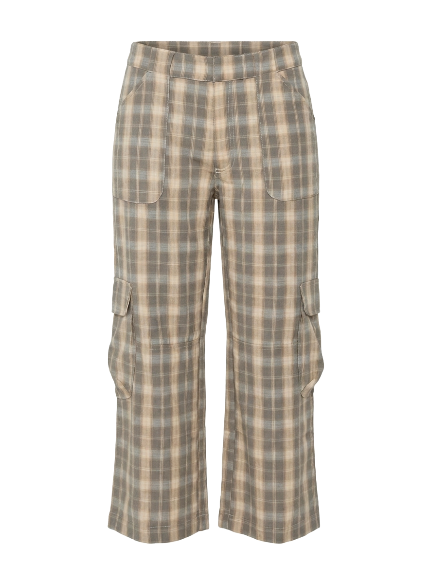 Indee Cropped Cargo Pants Check