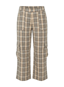 Indee Cropped Cargo Pants Check