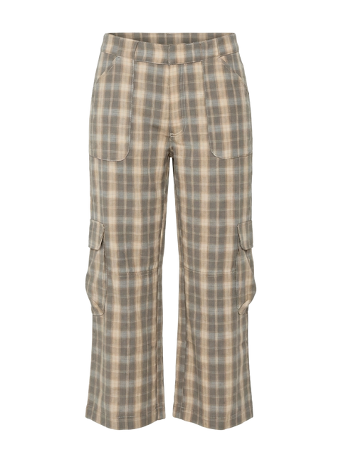 Indee Cropped Cargo Pants Check