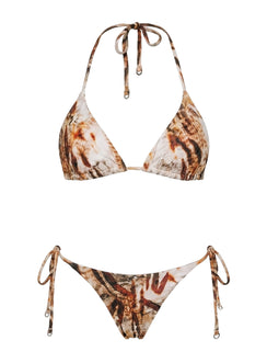 Fluera Reversible High Side Tie Bikini Bottoms Animal