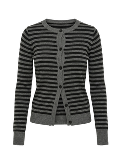 Lauraine Cardigan Grey / Black Stripe