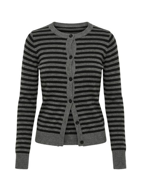 Lauraine Cardigan Grey / Black Stripe