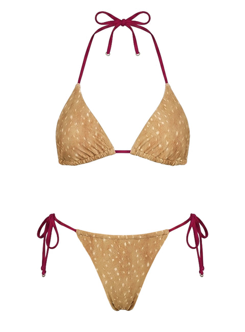 Selbie String Ruched Bikini Bottoms Bambi