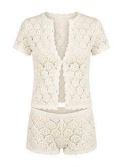 Sun Still Shines Crochet Set White