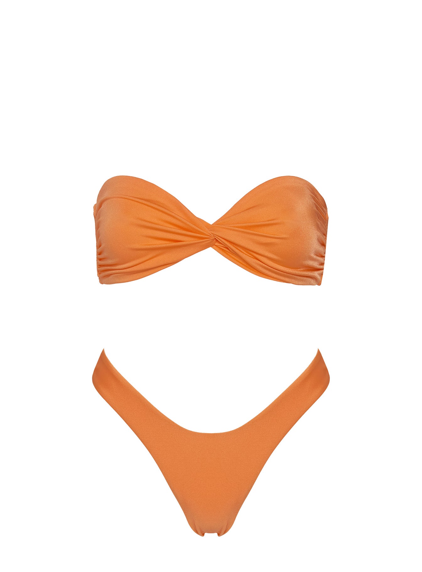 Nevaeh High Cut Bikini Bottoms Orange