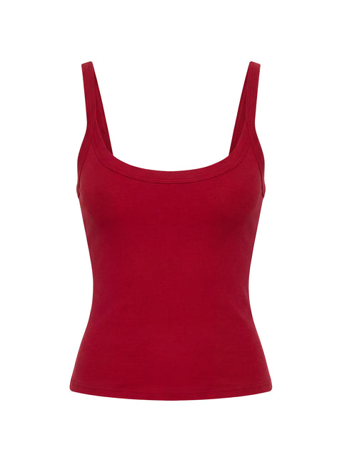 Kasper Cinched Tank Top Wine