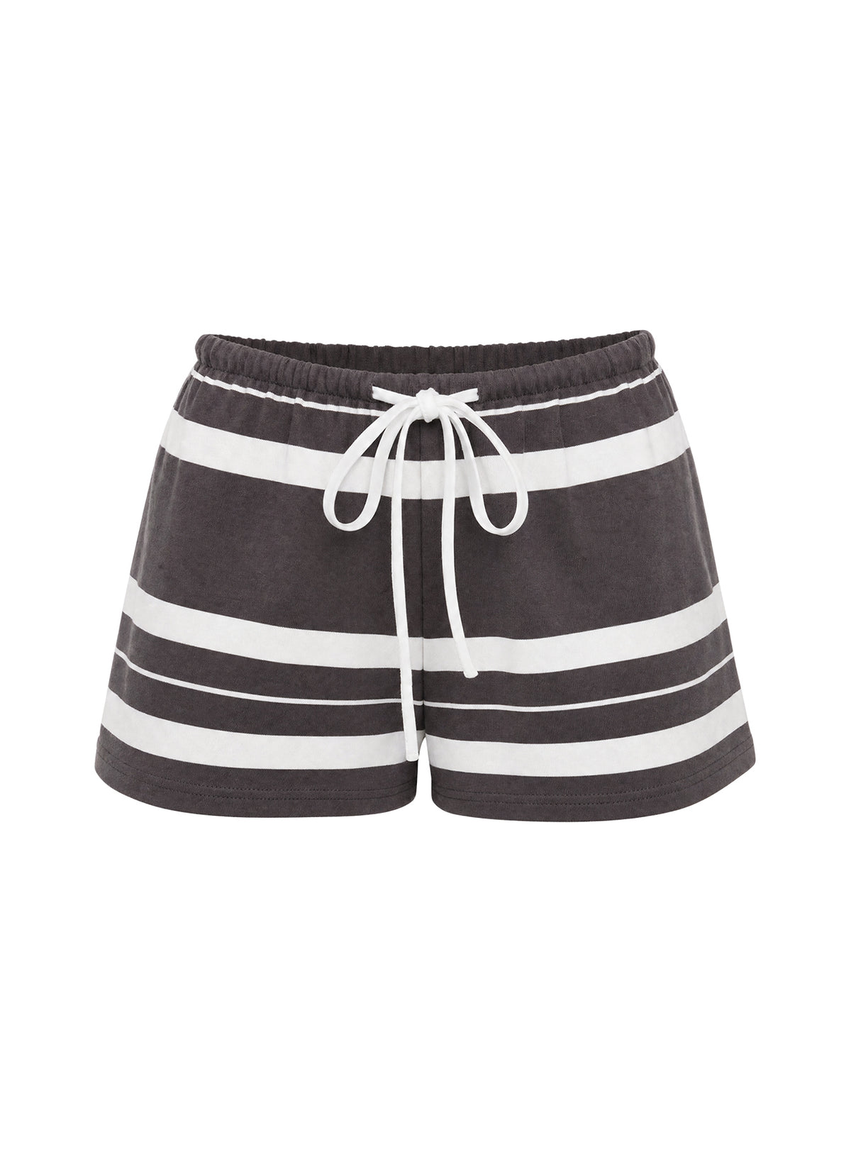 Aaren Drawstring Shorts Brown Stripe