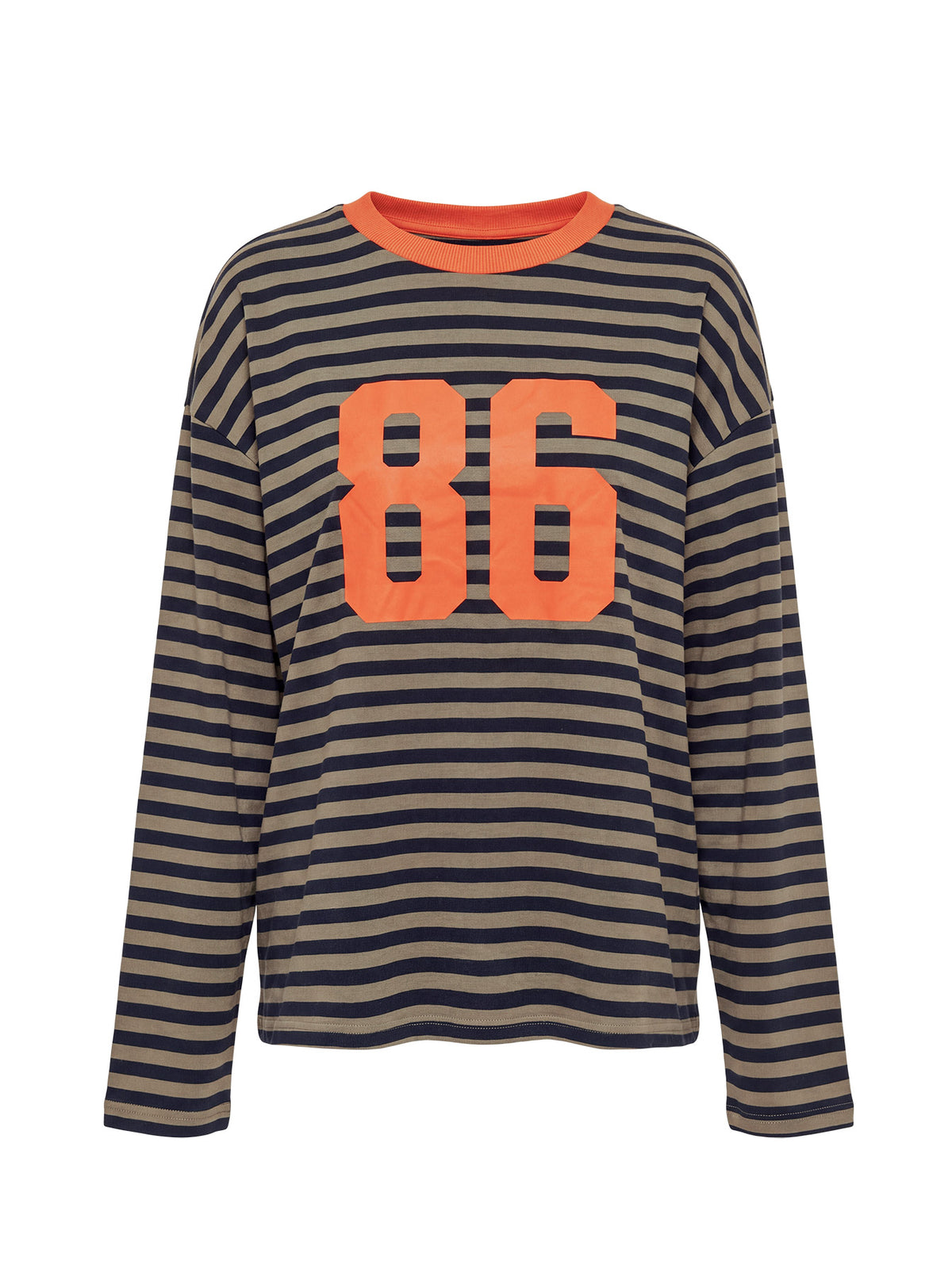 All Rounder Long Sleeve Varsity Graphic Top Multi Stripe
