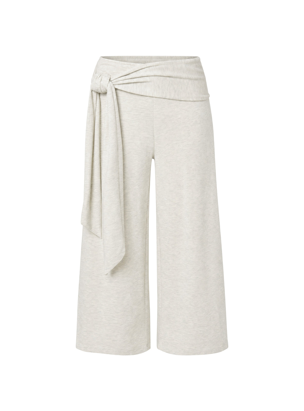 Allena Gaucho Tie Detail Shorts Grey Marle