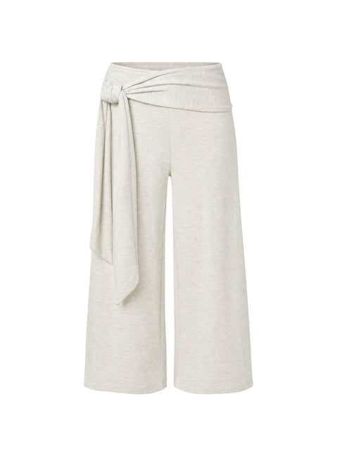 Allena Gaucho Tie Detail Shorts Grey Marle