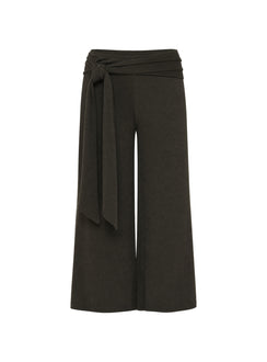 Allena Gaucho Tie Detail Shorts Slate