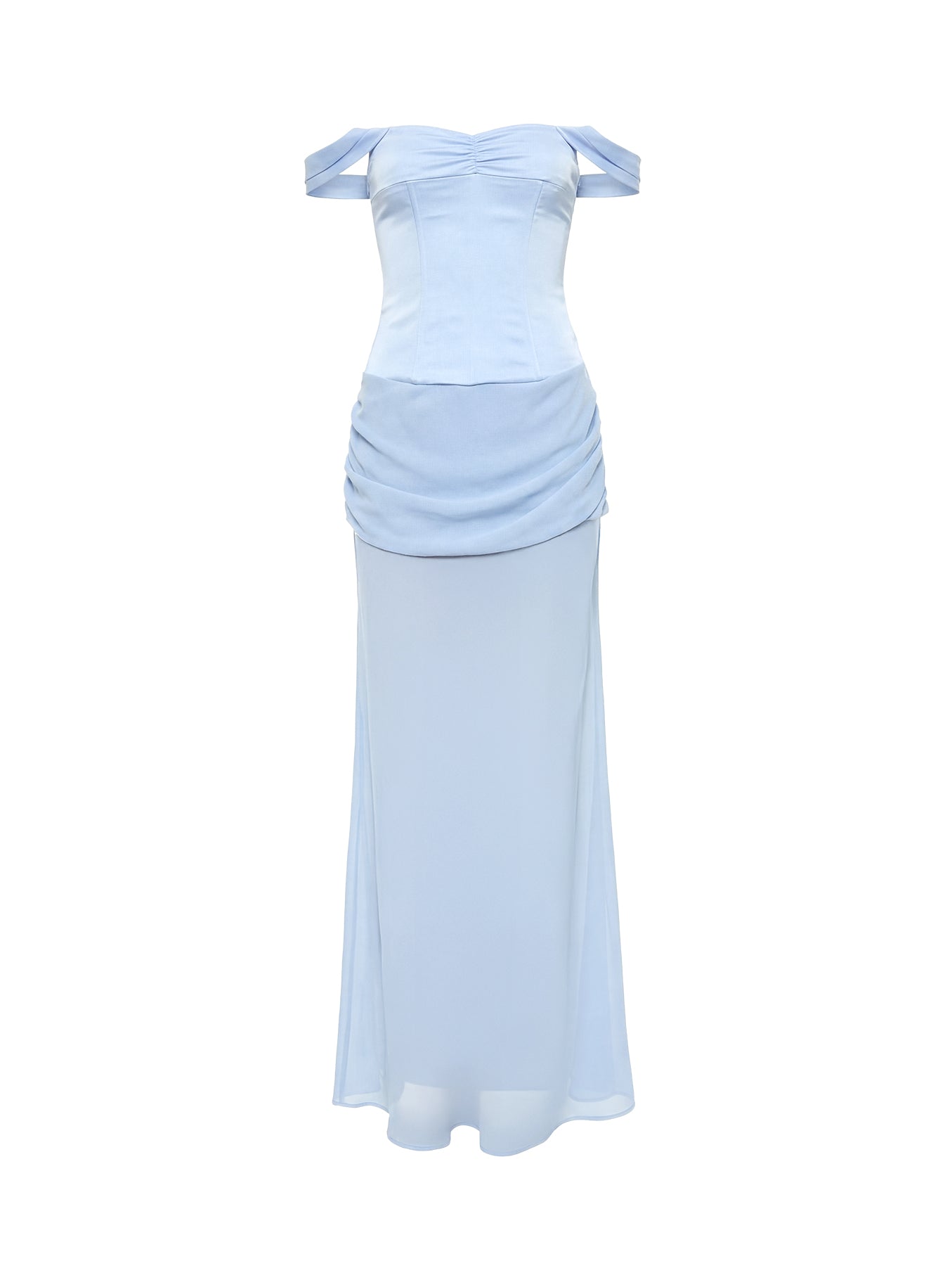 Angiola Corset Off Shoulder Maxi Dress Blue | Princess Polly Angiola Corset Off Shoulder Maxi Dress Blue | Princess Polly