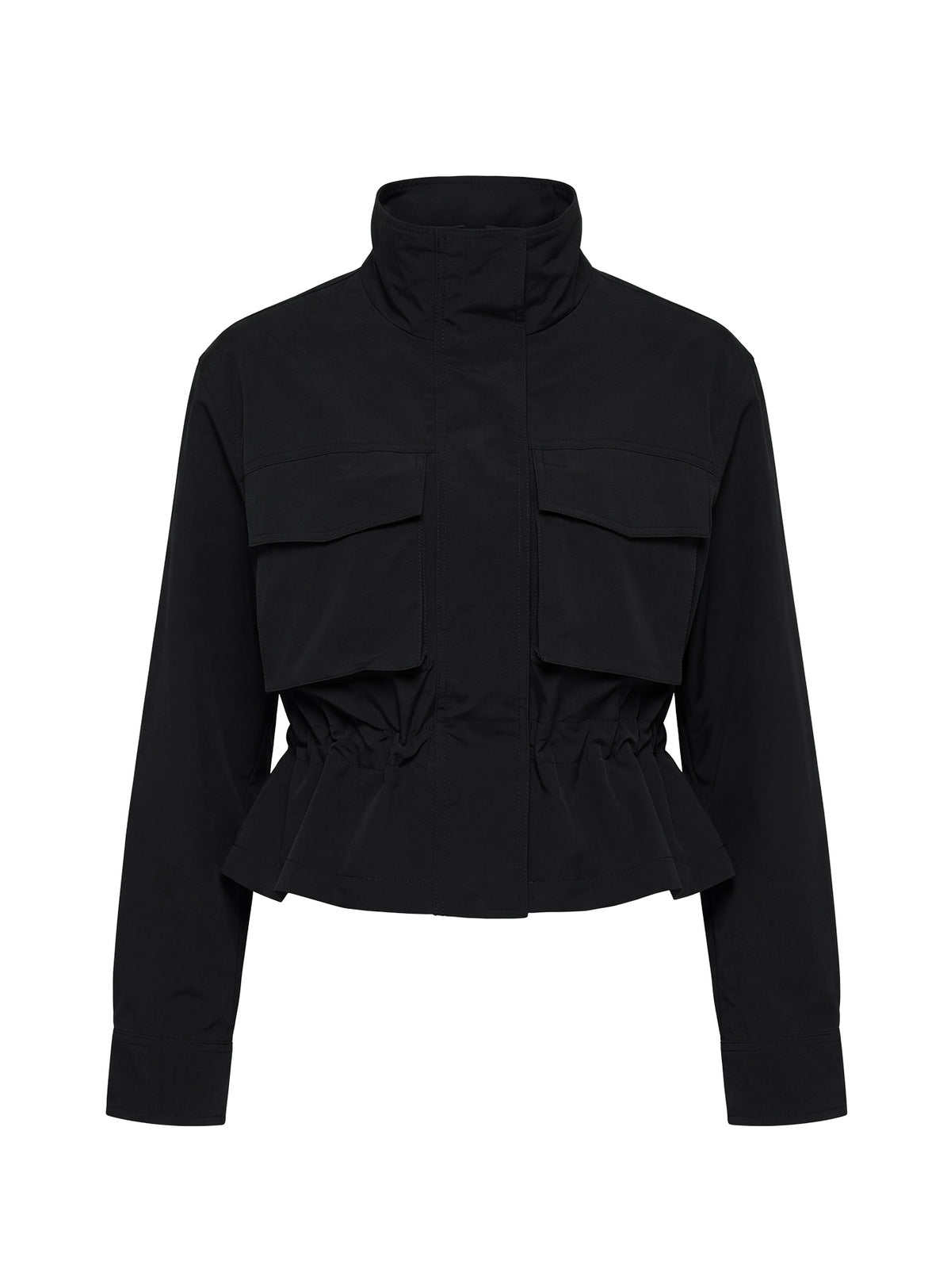 Annisa Funnel Neck Jacket Black