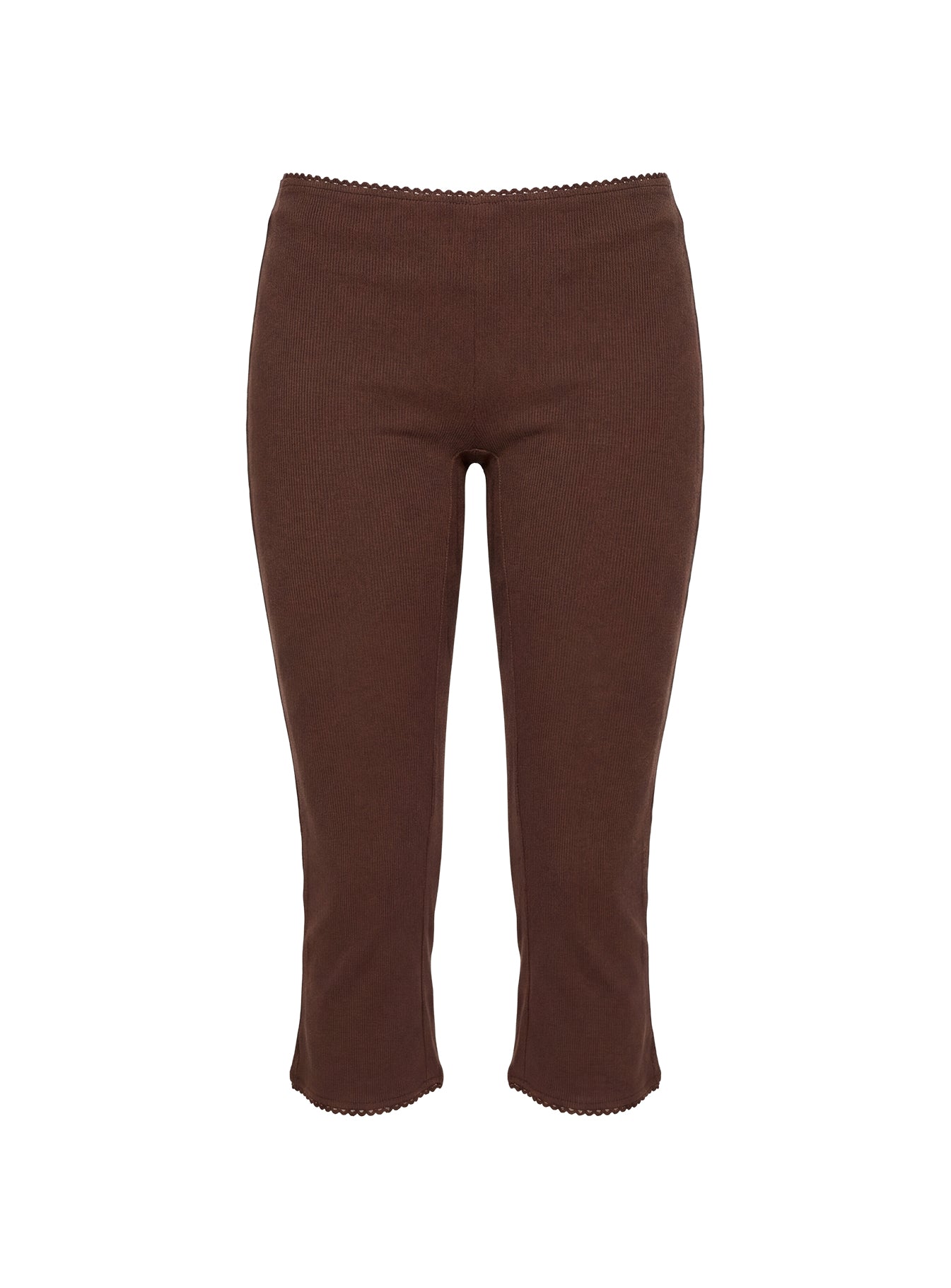 Baseline Rib Capri Pants Chocolate